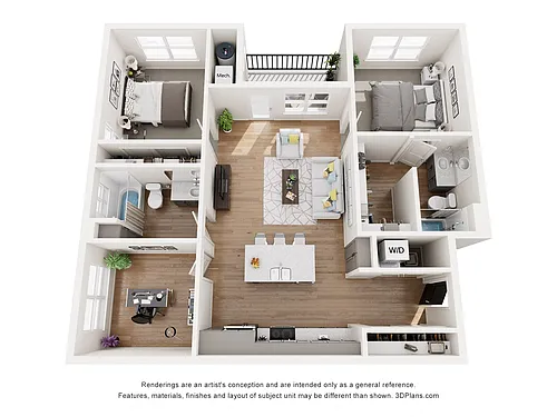 Floor plan Two Bedroom H
