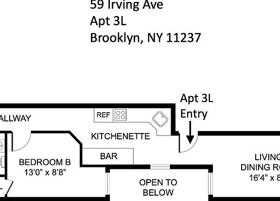 2nd image of 59 Irving Ave APT 3L