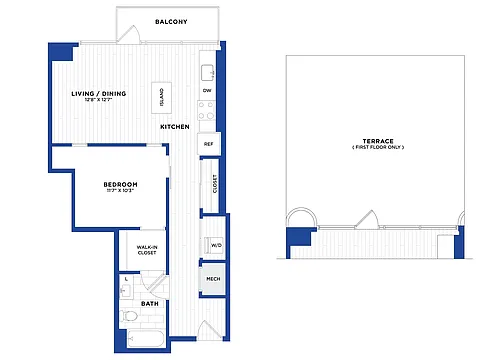 Floor plan JR 1 Bed/1 Bath-P2