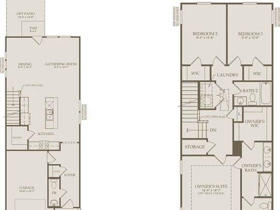 Floor Plan Level 1 and Floor Plan Level 2