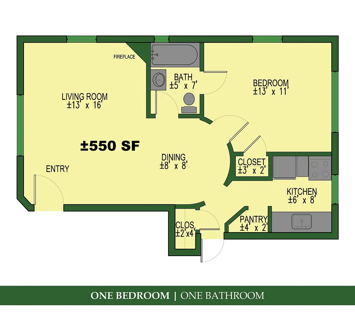 Floor plan One Bedroom