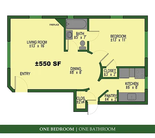 Floor plan One Bedroom