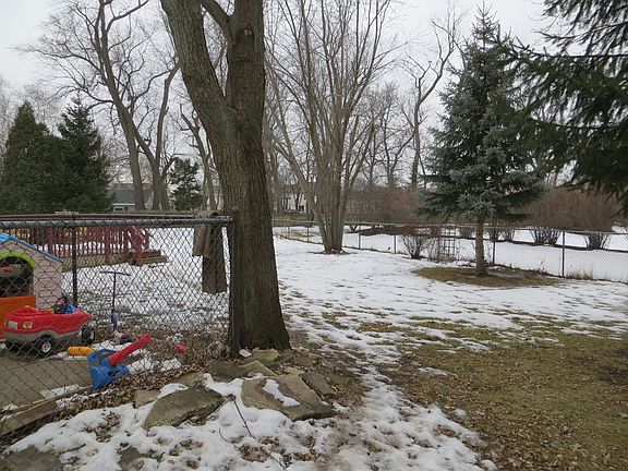 large fenced backyard