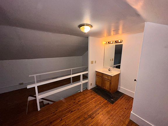 This is a the upstairs bedroom sink and vanity
