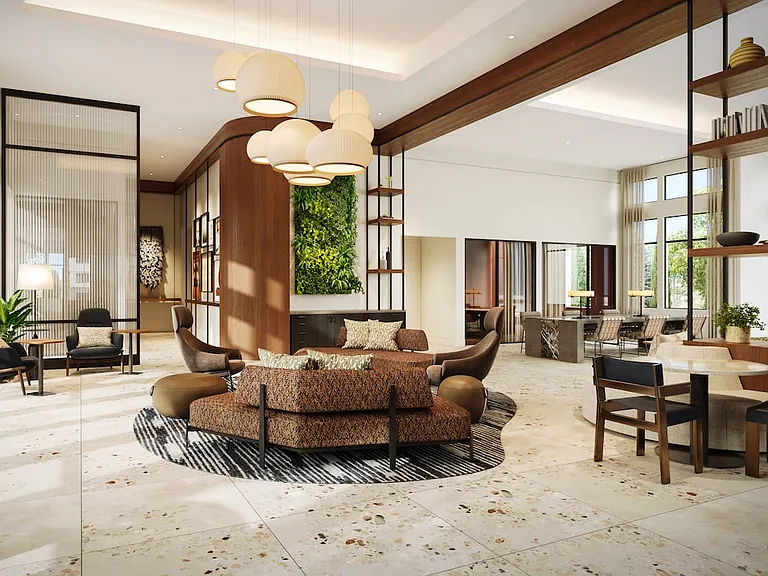 Lounge with workspaces (rendering)