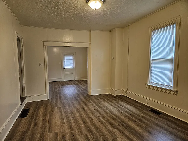 Dining room view towards living room