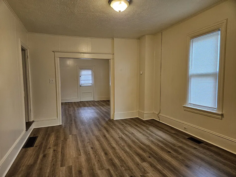 Dining room view towards living room