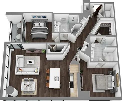 Floor Plan Q - 3D Floor Plan Q - 3D