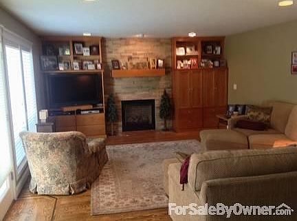 Family Room with Entertainment Centers