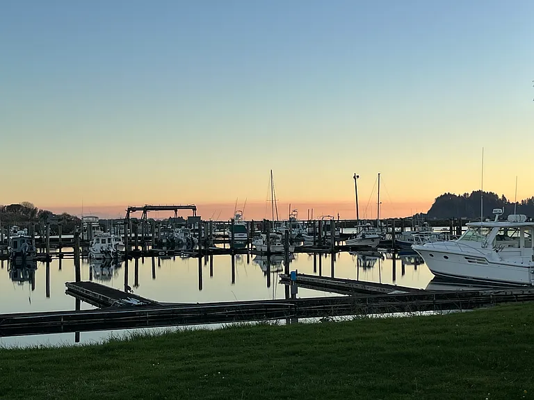 Port of Iwaco with Salt Pub, Three Otters Coffee, and several art galleries.