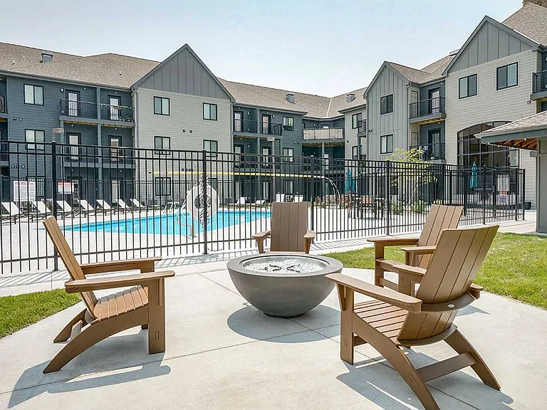 Gather 'round our cozy firepitideal for those cool evenings with friends and neighbors.