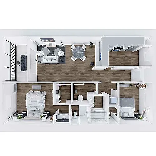 Floor plan 2 Bedroom 2 Bathroom