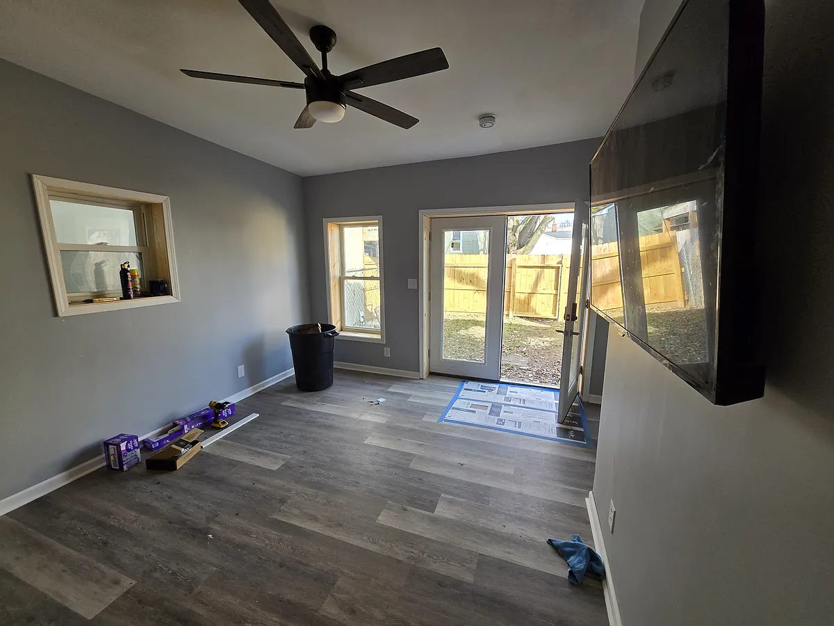 Livingroom walks out to private back yard and then parking lot. - 913 Barret Ave #B