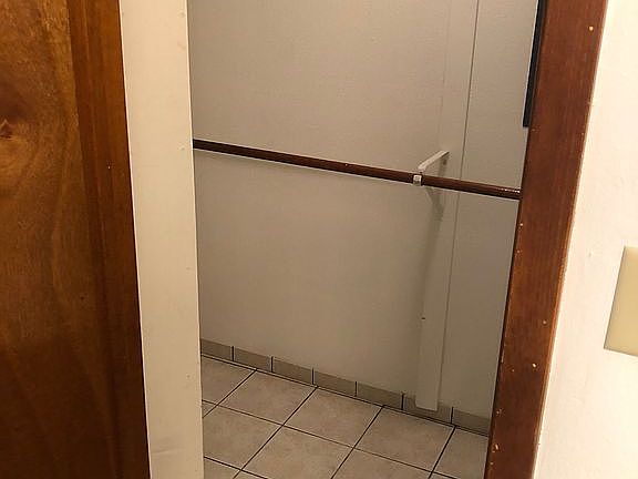 Walk in closet in master