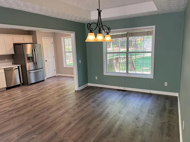 Dining room view to kitchen