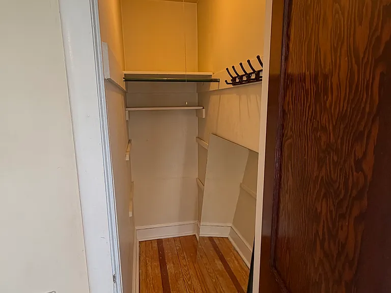 View of secondary walk-in closet in rear bedroom.