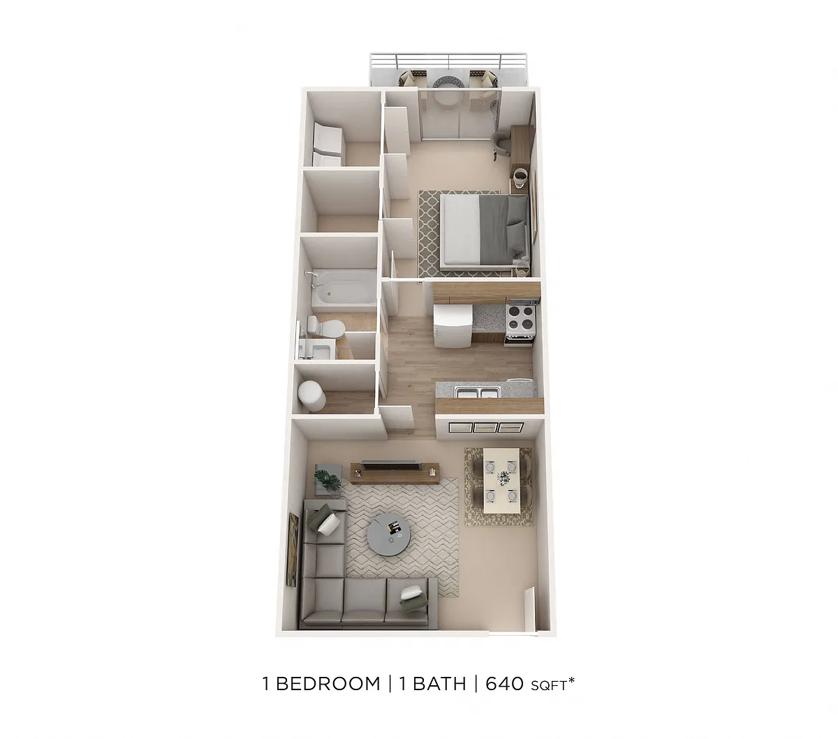 Floor plan One Bedroom