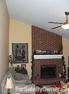 family room
						:
						vaulted ceiling and fireplace