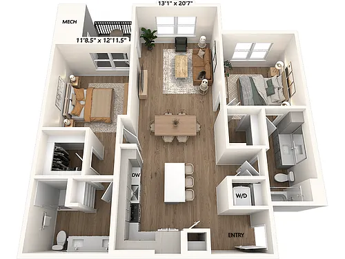 Floor plan B1-1153-Scheme III