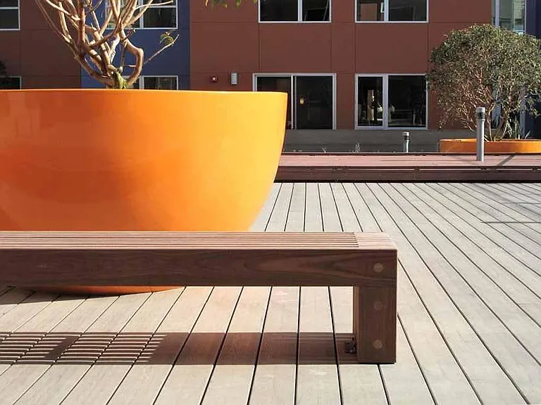 Courtyard BBQ area seating