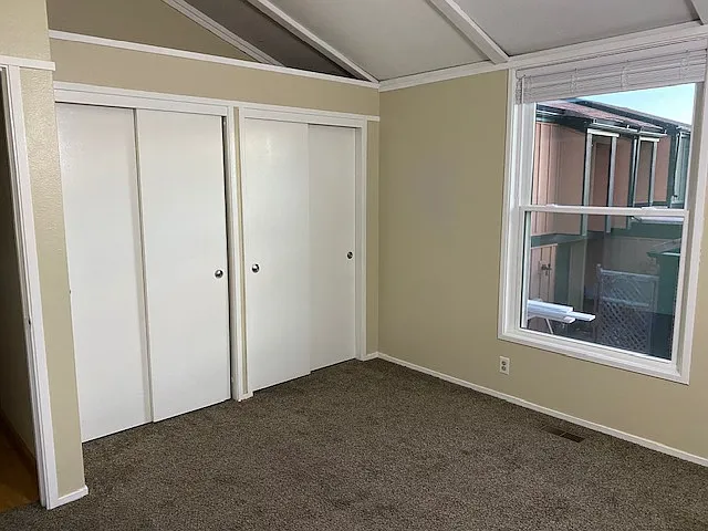 Upstairs front bedroom with double closets