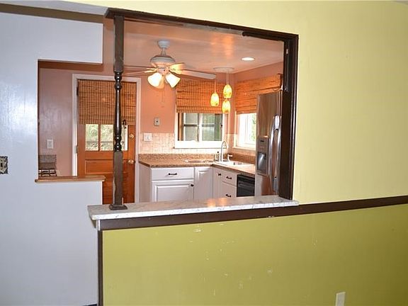 The dining room is open to the kitchen.
