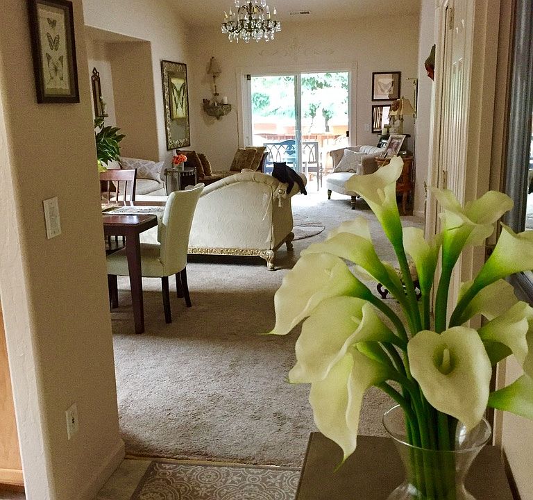 Entryway looking toward main living room and dining room area
