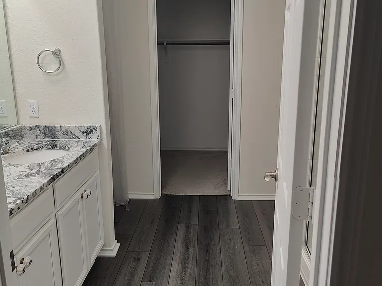 Access to Master Bathroom - Granite Countertops w/ Double Vanity, Standing Shower, Western Toilet