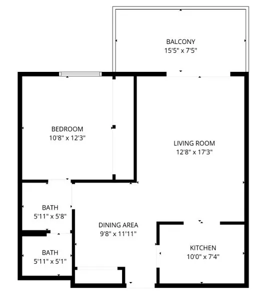 Floor plan 1 Bedroom