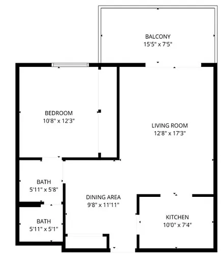 Floor plan 1 Bedroom