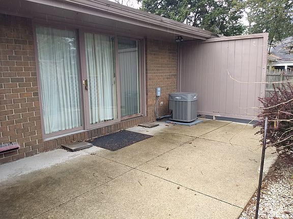 Back patio and entry door