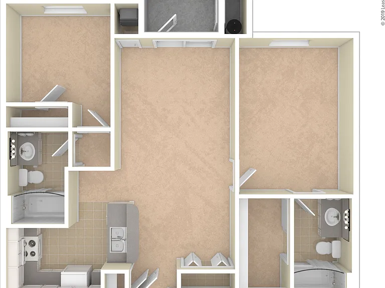 B2: Beds - 2: Baths - 2: SqFt Range - 982 to 982