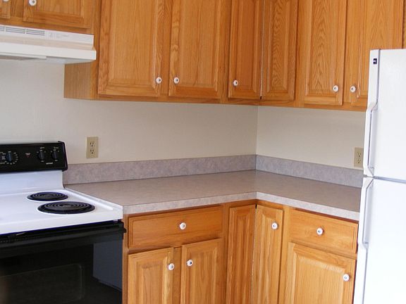 Hardwood kitchen cabinets with Range