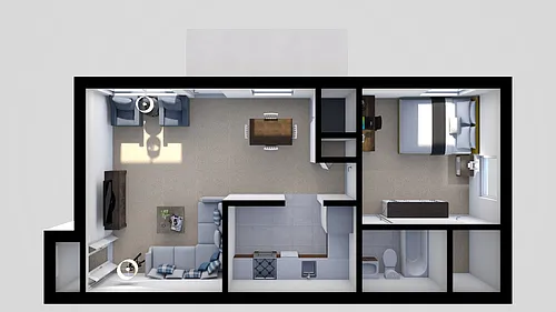 Floor plan One Bedroom Deluxe
