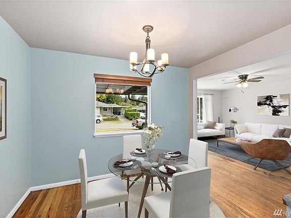 Open dining area makes a great space for entertaining.