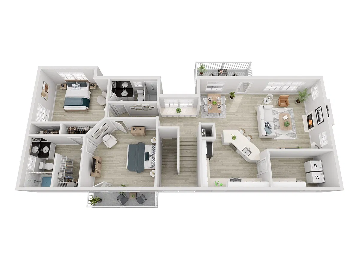 Floor plan 2x2 Townhome