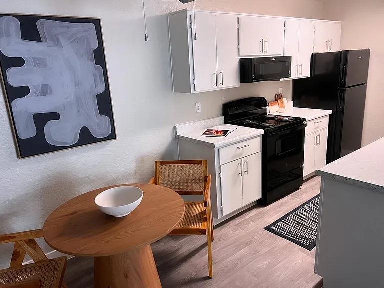 White Cabinets -Pull Handles - Appliance Package