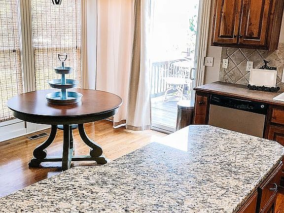 Granite countertop island