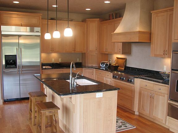 Gourmet kitchen with granite countertops