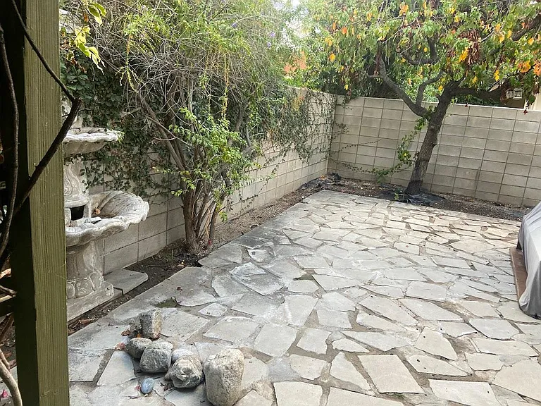Large private patio