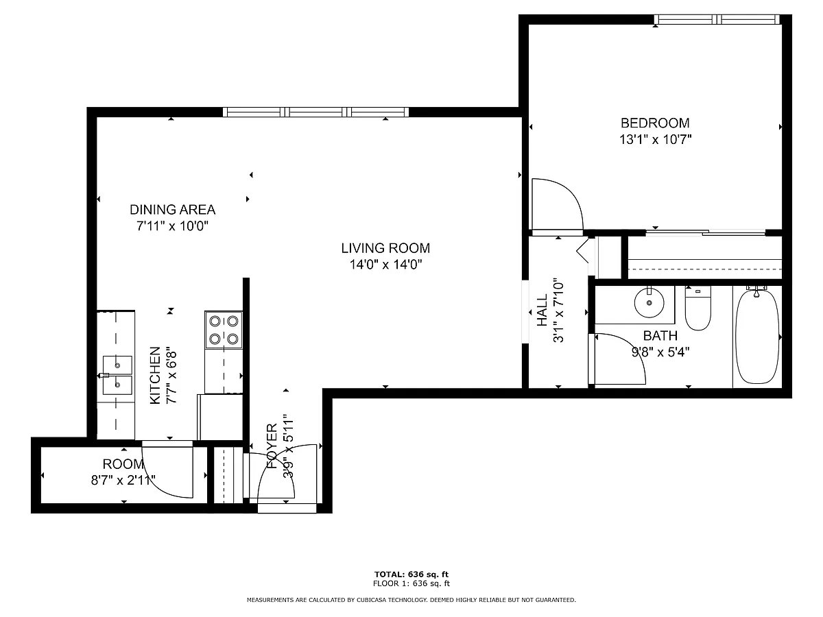 Floor plan 1 Bedroom