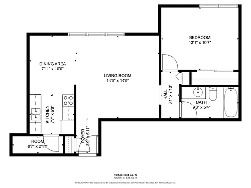 Floor plan 1 Bedroom