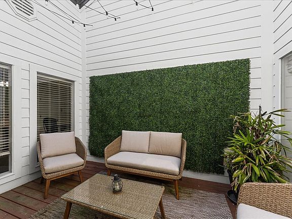 Skylight atrium with fairy lights.