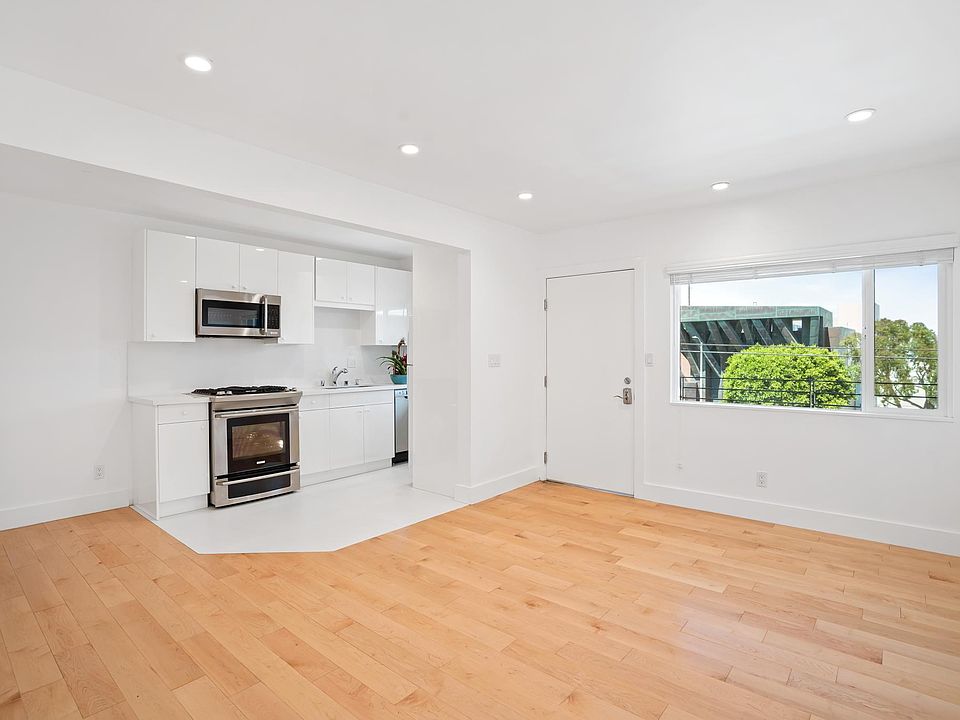Living room , Dining room & kitchen . Triple paned windows for sound
