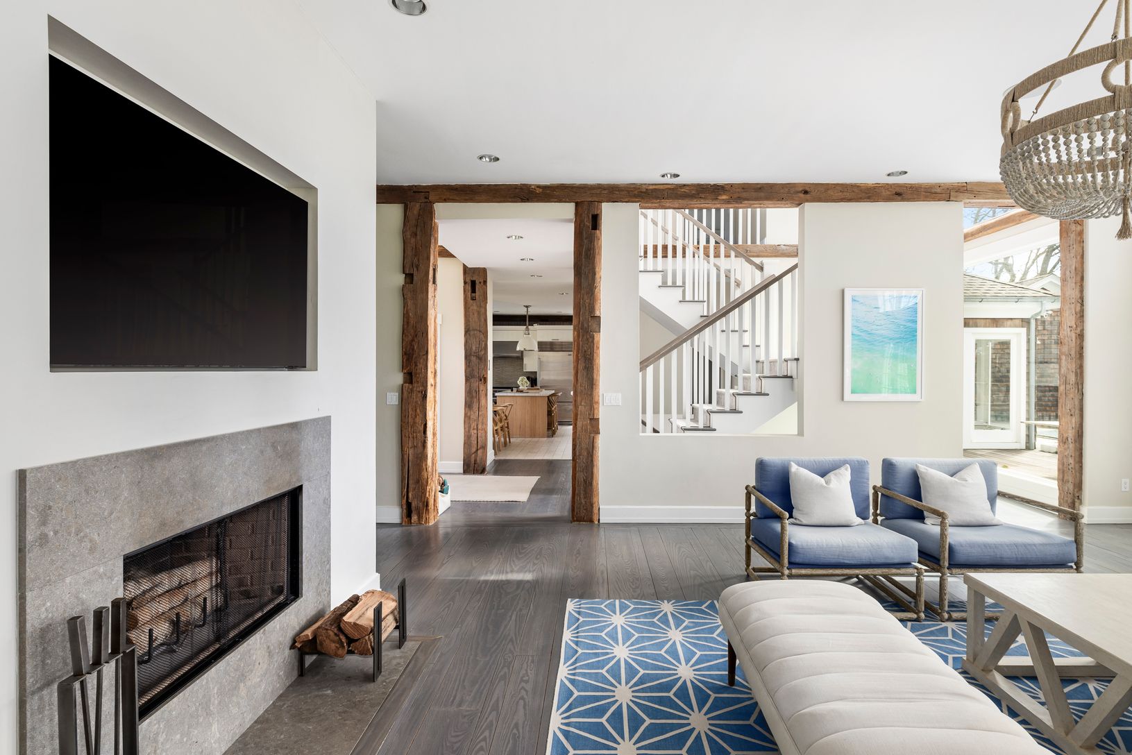  Antique Wood Beams. Open Floor Plan