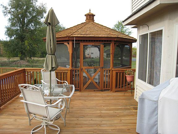 outdoor gazebo and huge deck
