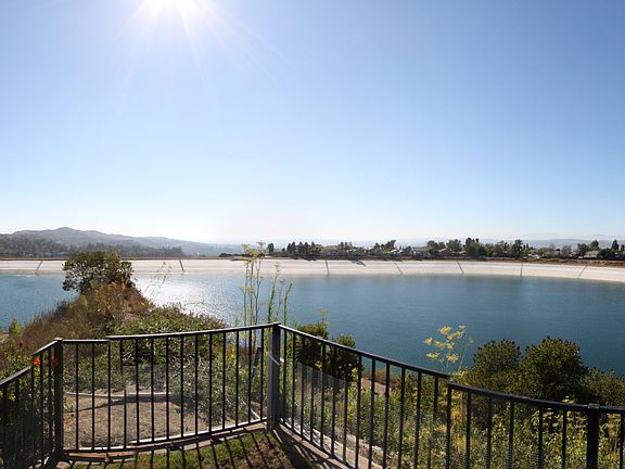Lake and city panoramic view