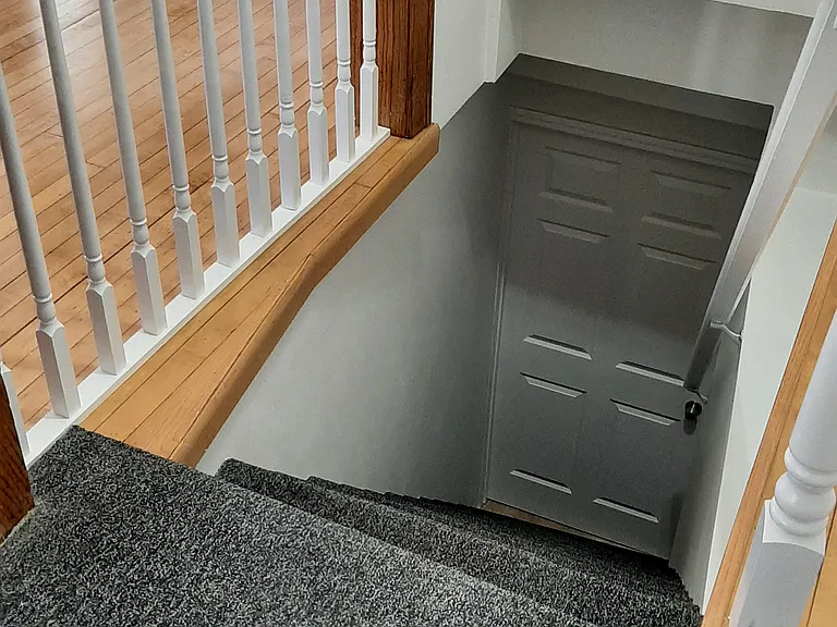 Stairs down to lower level