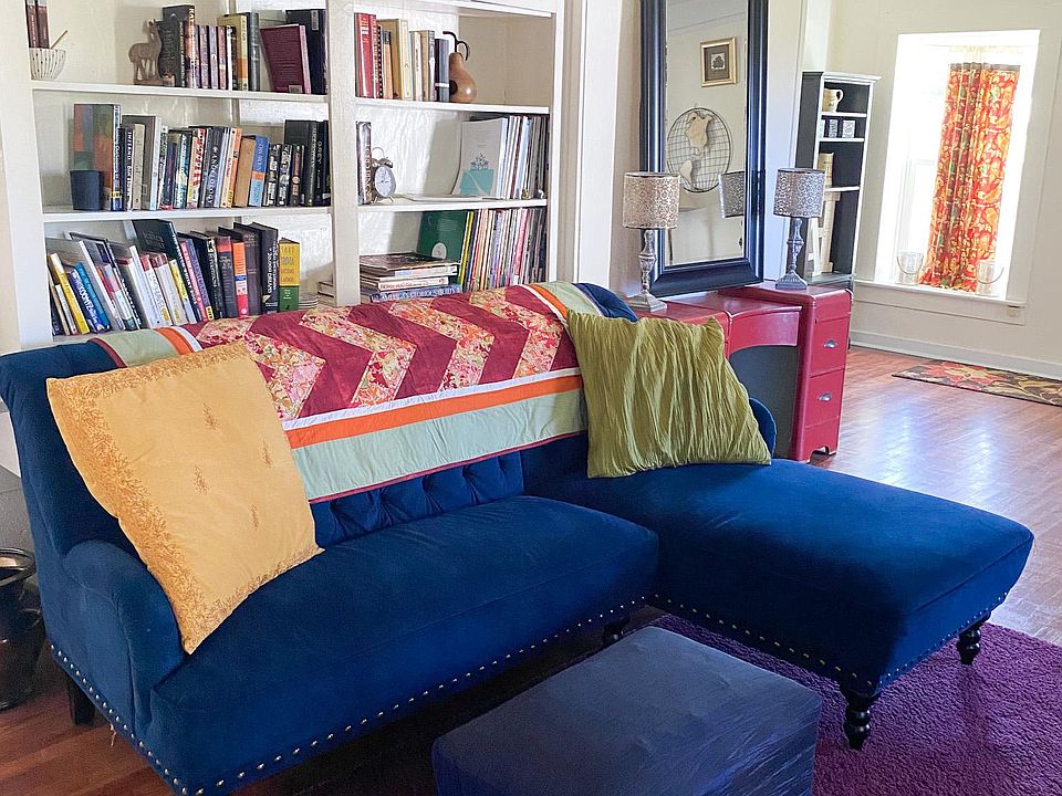 The well stocked bookshelves reflect the tastes of the owner, a lifelong bookworm.