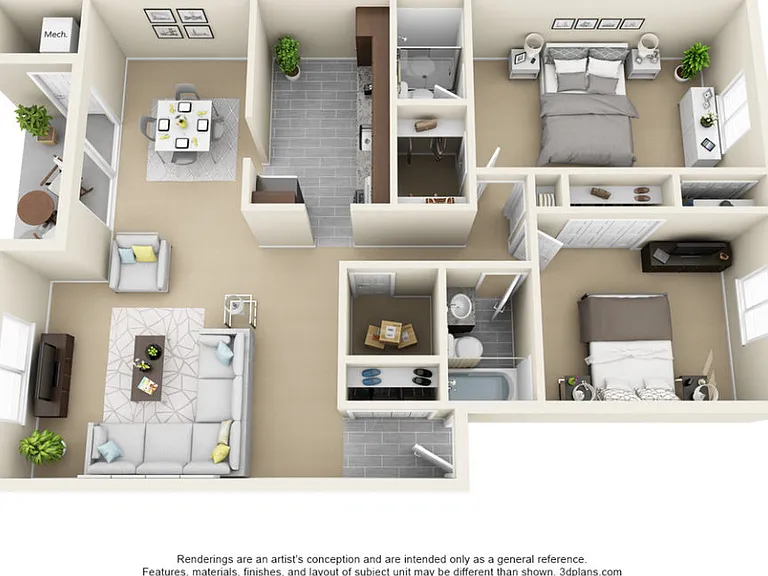The Wilson 2 Bedroom Floor Plan The Wilson 2 Bedroom Floor Plan